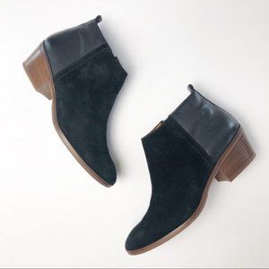 madewell cait ankle boot, suede and leather